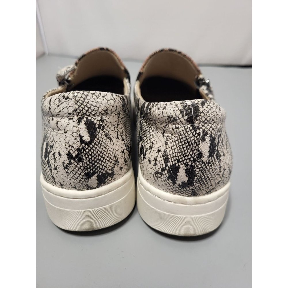 Naturalizer Hawthorn Leather Snakeskin Snake Animal Print Zip Sneakers, 9.5 - Picture 2 of 5